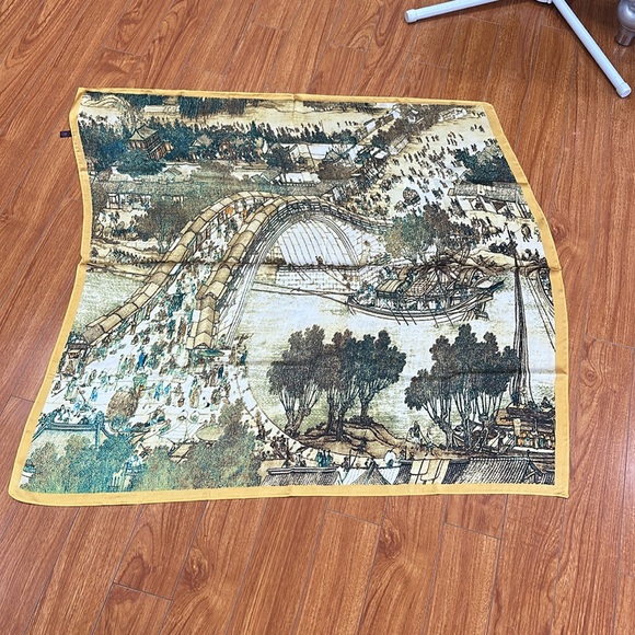 100% Silk Feeling Polyester small square Scarf Women neckerchief Floral style - Picture 10 of 10